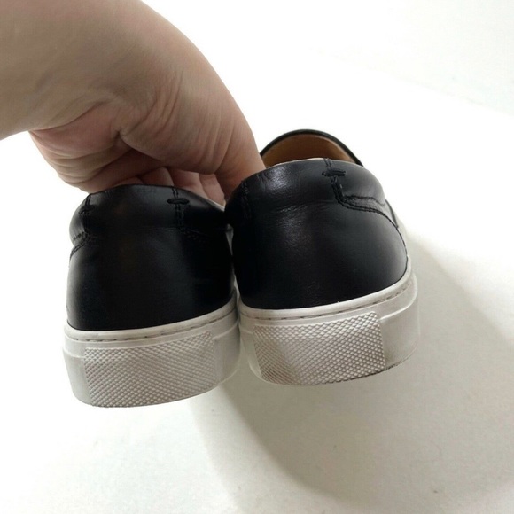 GREATS Wooster Leather Black Slip On Sneakers - Picture 4 of 5
